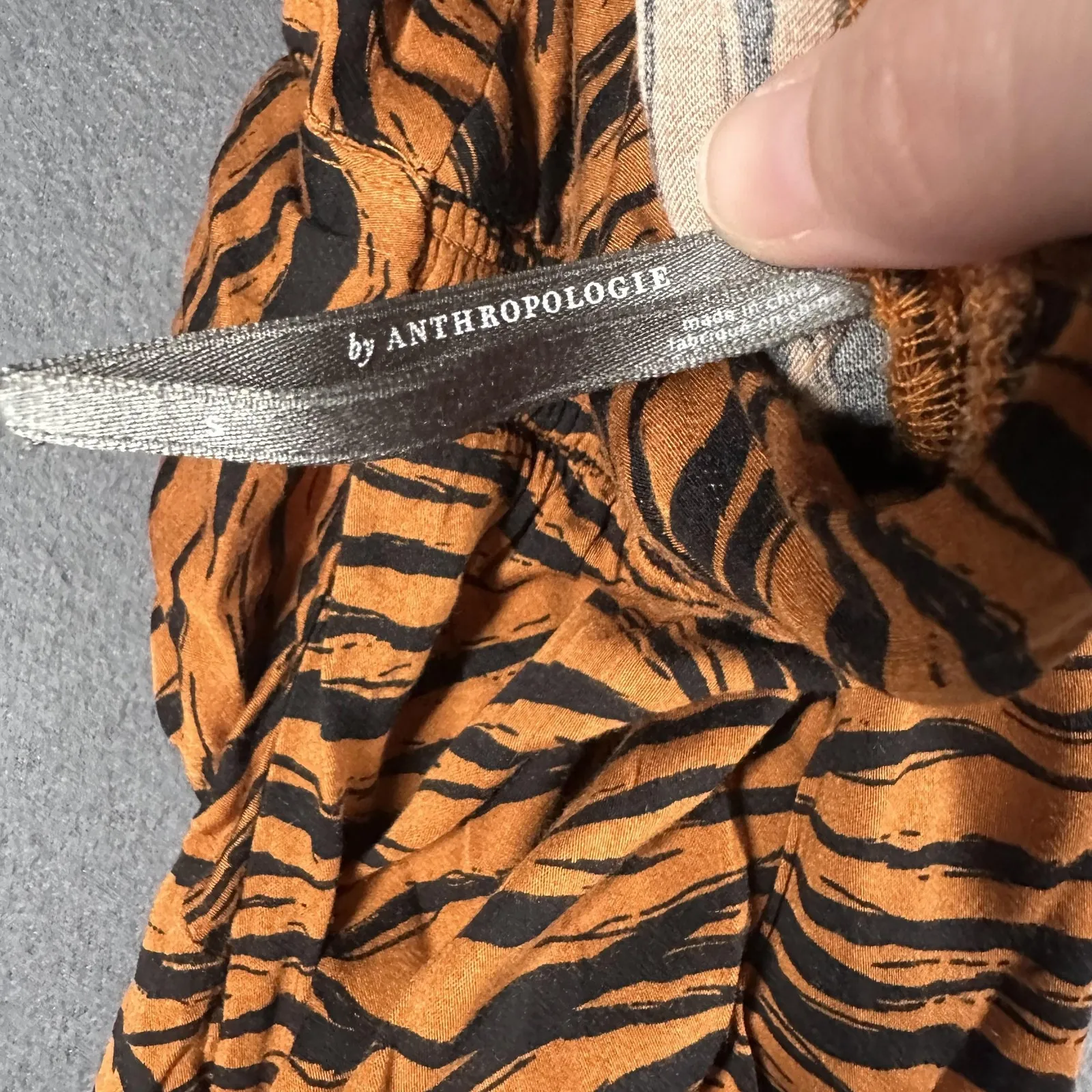 Anthropologie Dress Womens Small Orange Animal Print Halter Sundress Cutout - Image 13