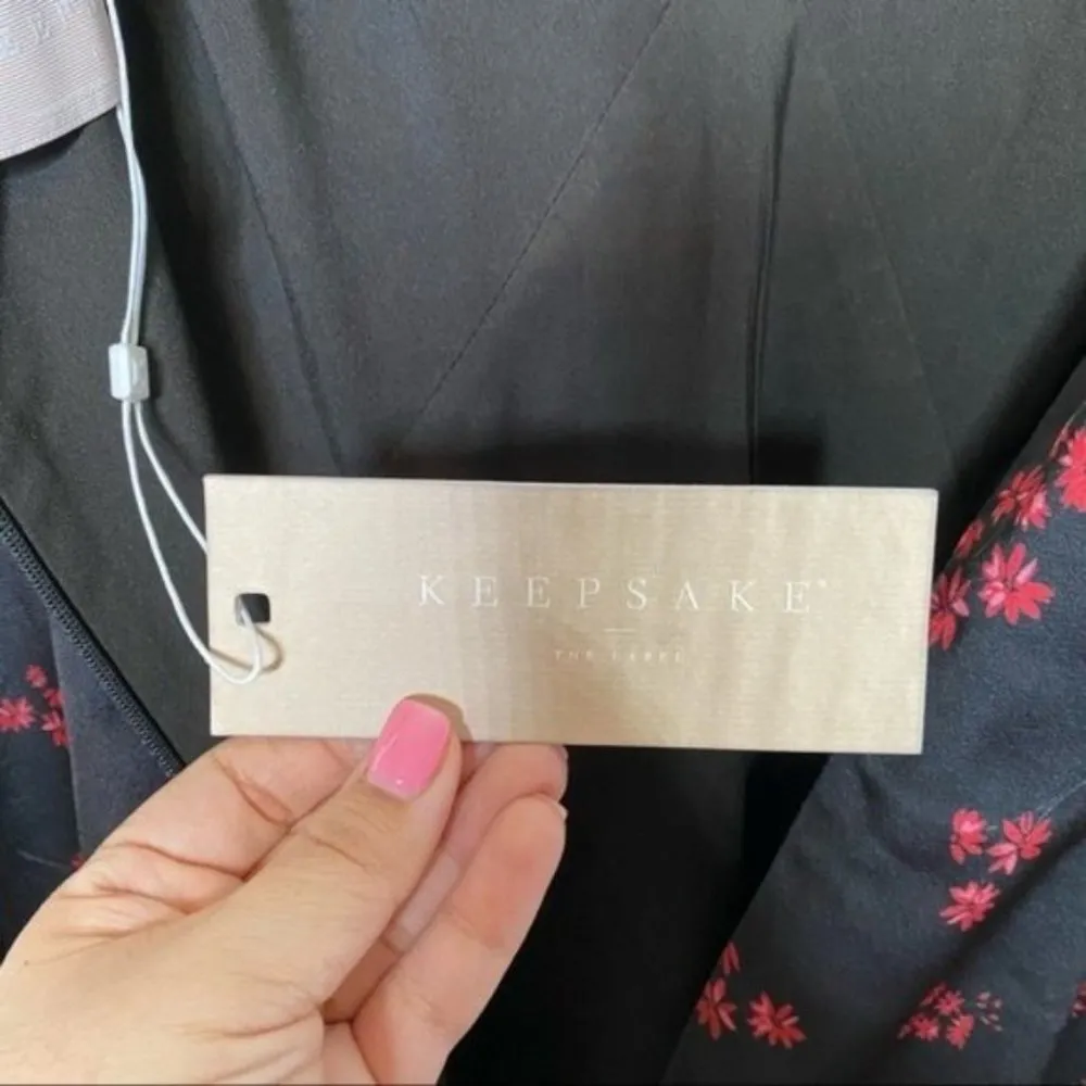 NWT Keepsake the Label Infinity Floral Slip Midi Dress in Pomegranate Ditsy - Image 5