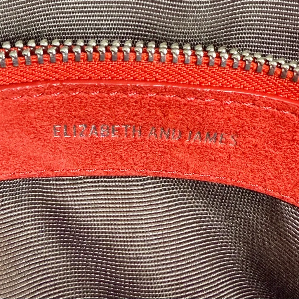 Elizabeth and James Red Suede Studded Tassel Boho Crossbody Handbag Bag Purse - Image 10