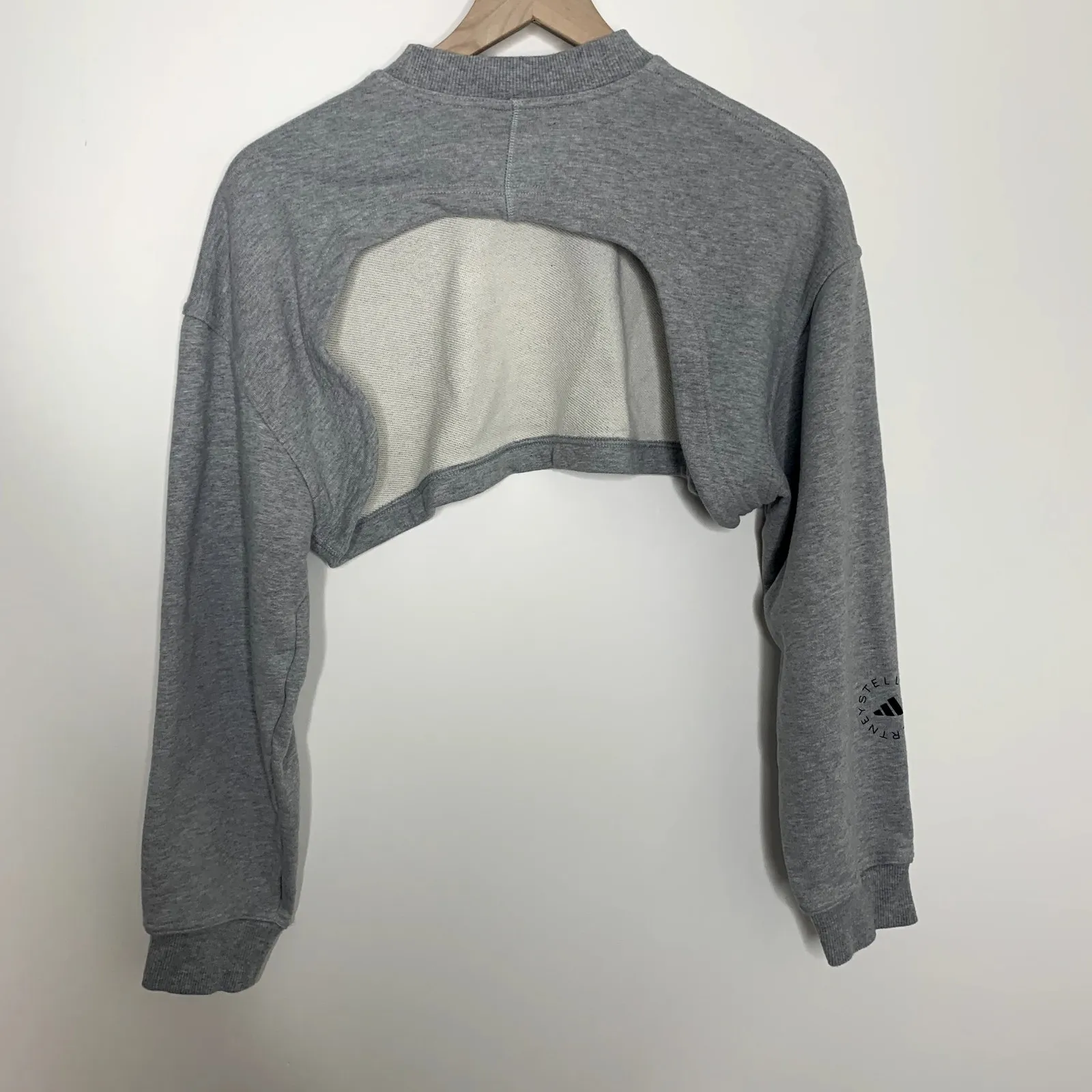 Stella Mcarthy Cropped Sweatshirt Grey Pullover Womens Size Small - Image 6
