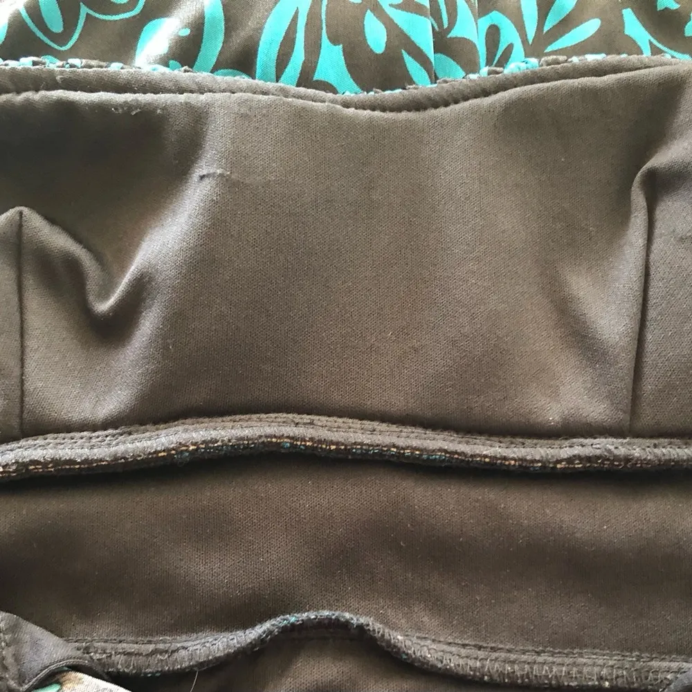 RUBY ROX Womens Dress Size Small Juniors Lined Taffeta Trim Lining Black & Teal - Image 9