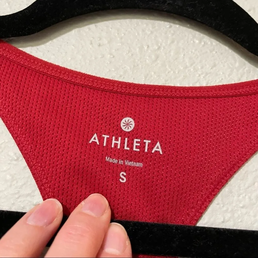 Athleta Red Classic Sports Bra Womens S Athletic Comfortable Workout Gym Top - Image 7