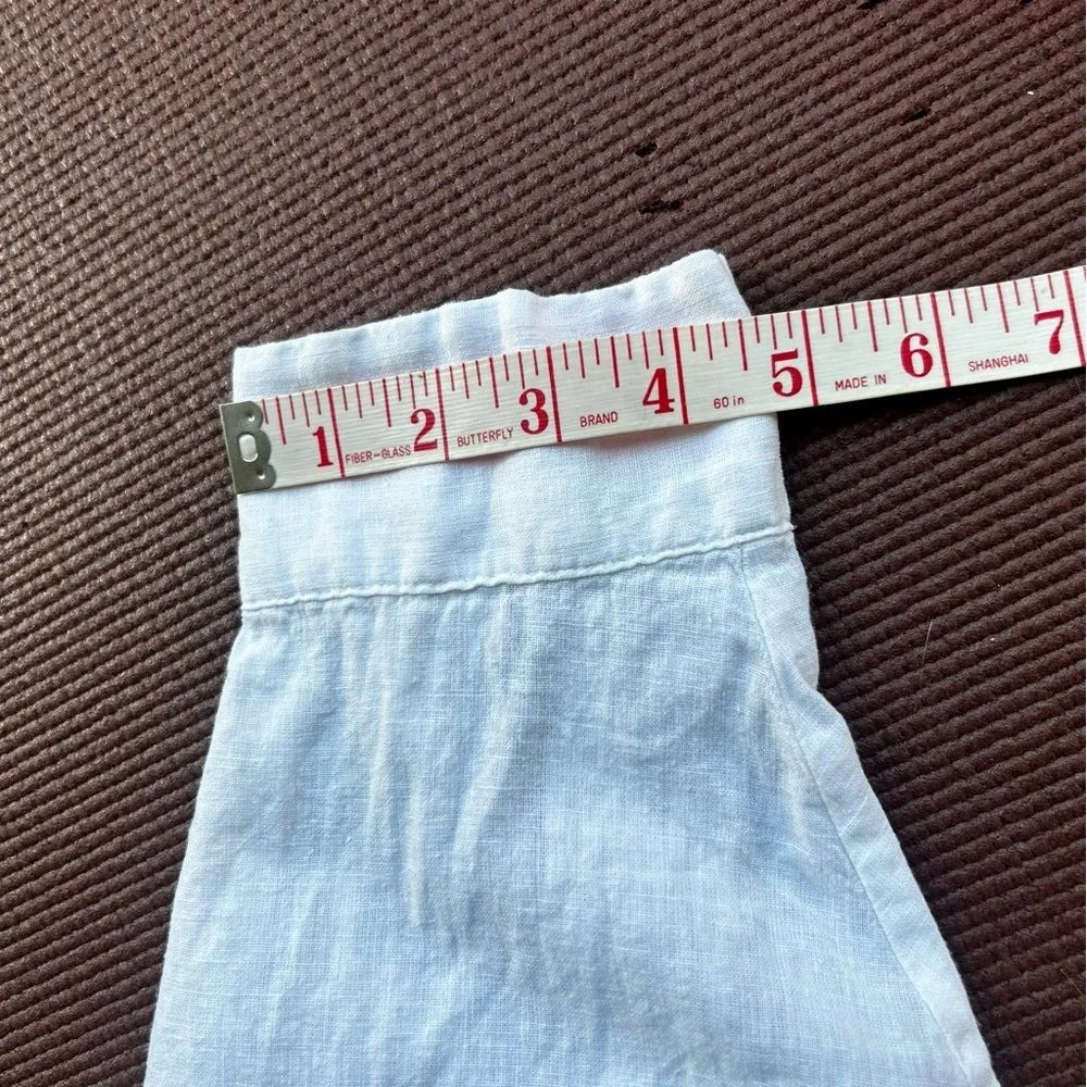 H&M White Linen Blend Top/ peasant top - Image 7