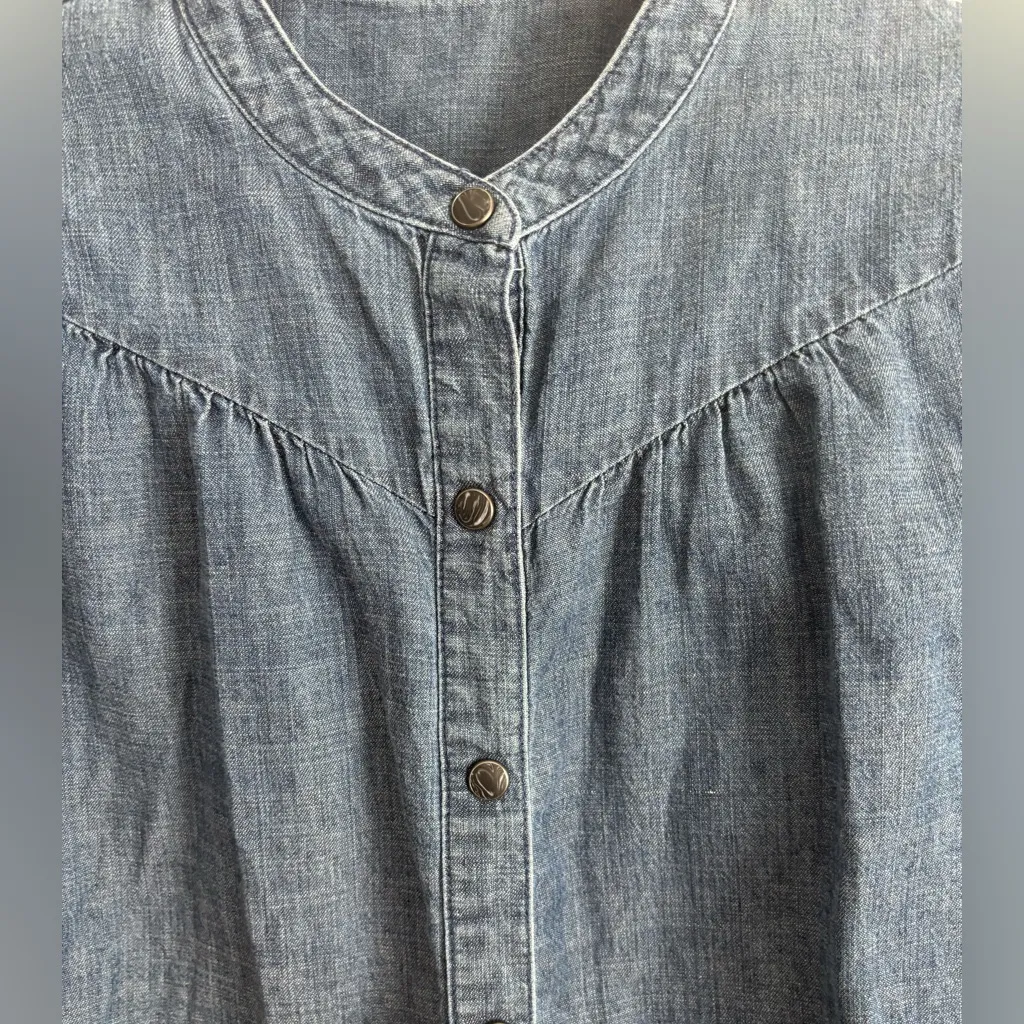 J. McLaughlin Denim Snap Front, Shirt Jacket Shacket – Size Small - Image 5