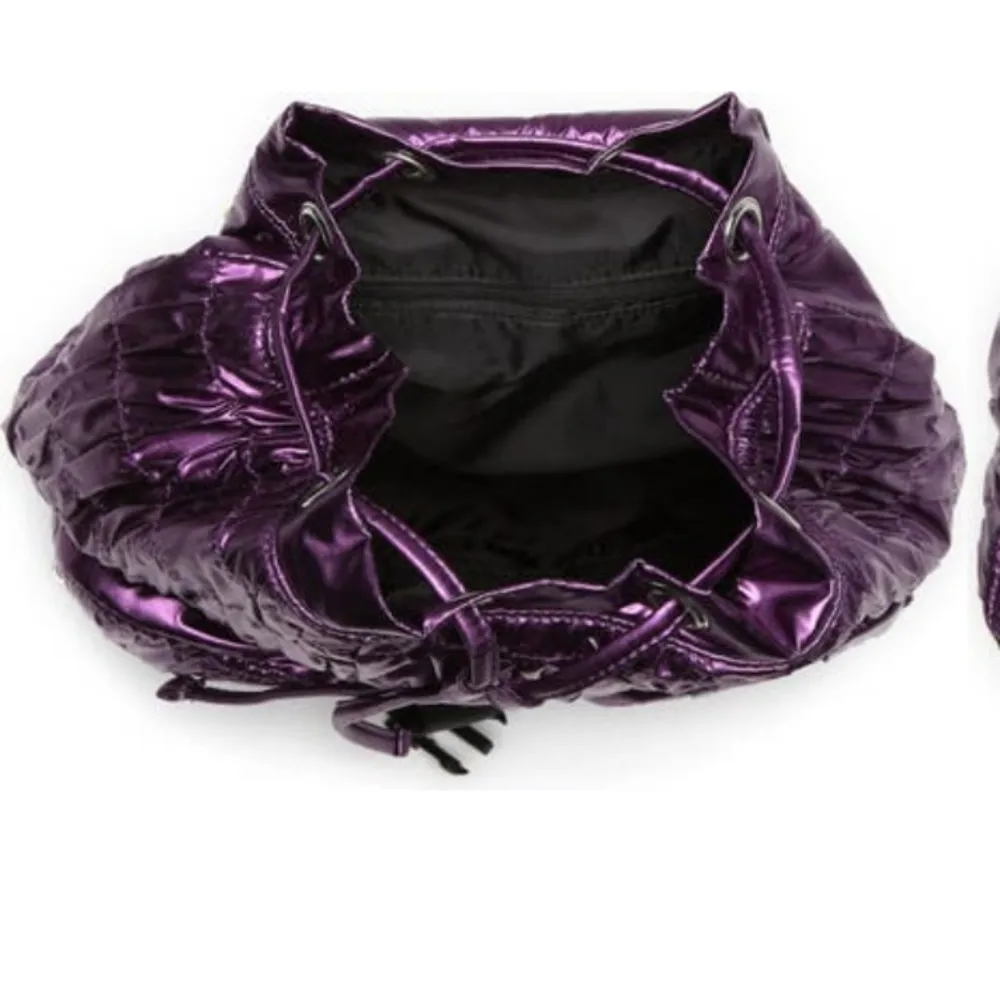 Madden Girl Parachute Ruched Purple Backpack - Image 3