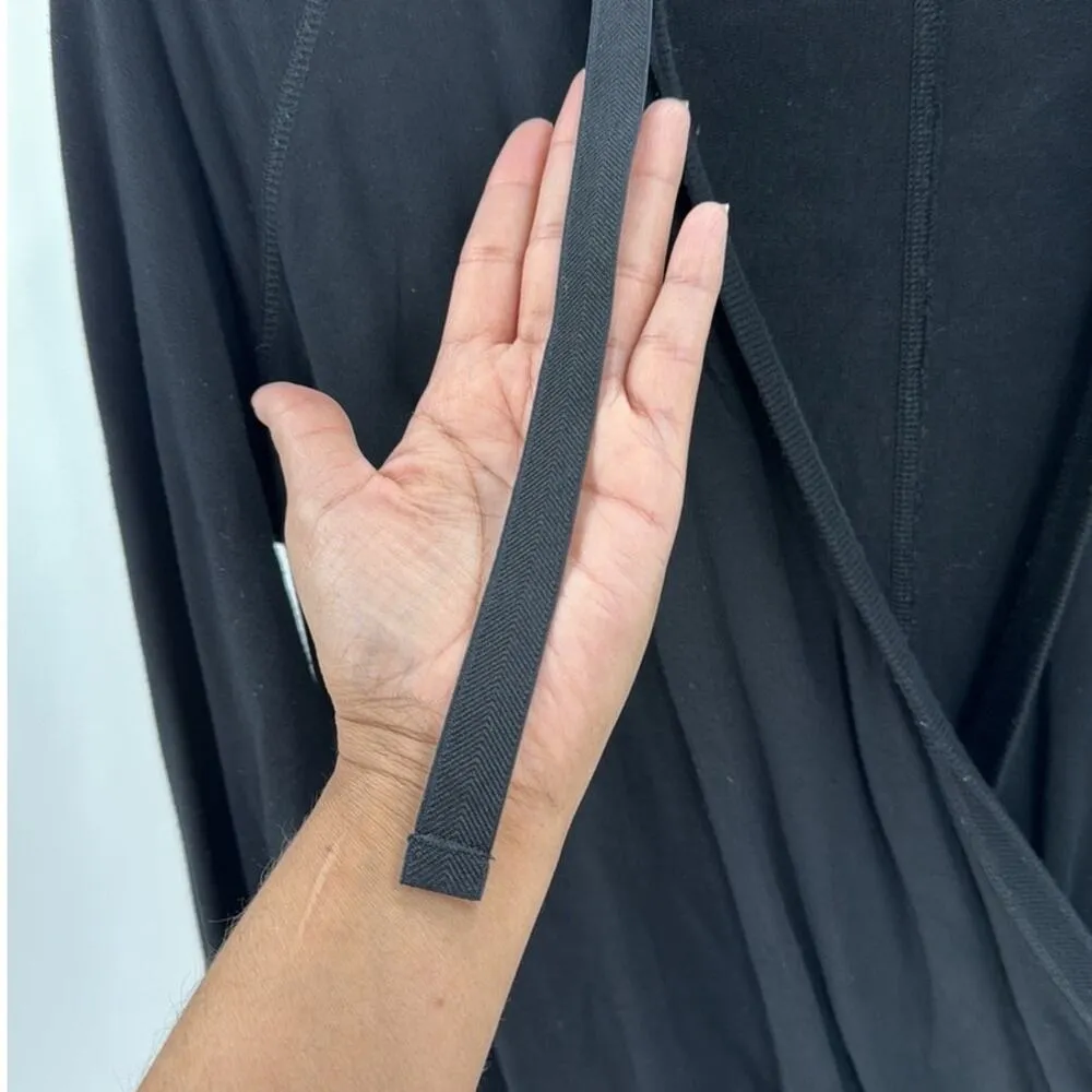 ATHLETA Inner Twist Wrap Pullover Hooded Athletic top athleisure black neutral - Image 5