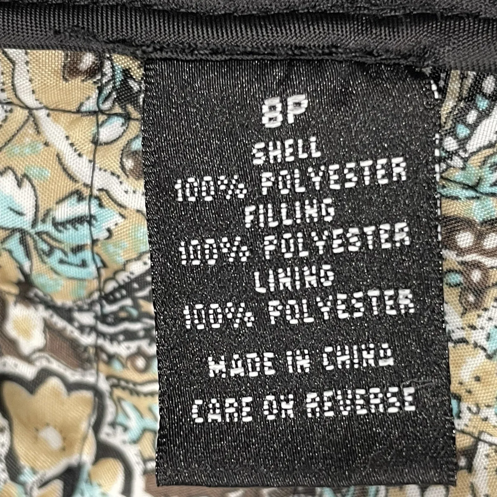 Briggs New York Womens 8P Jacket Black Quilted Coat Snap Up Paisley Lined - Image 7