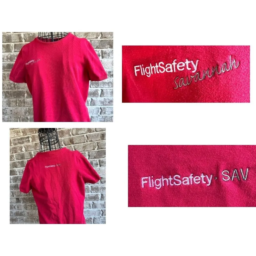 Vintage Flight Safety Savannah Ladies Sweater Small Lands End Logo Aviat… - Image 4