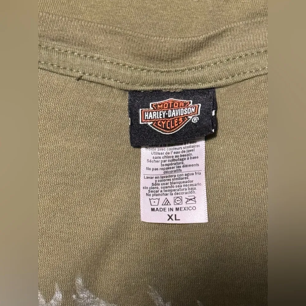 EUC Harley Davidson Motorcycles Green Eagle Fort Myers, FL Graphic shirt size XL - Image 7
