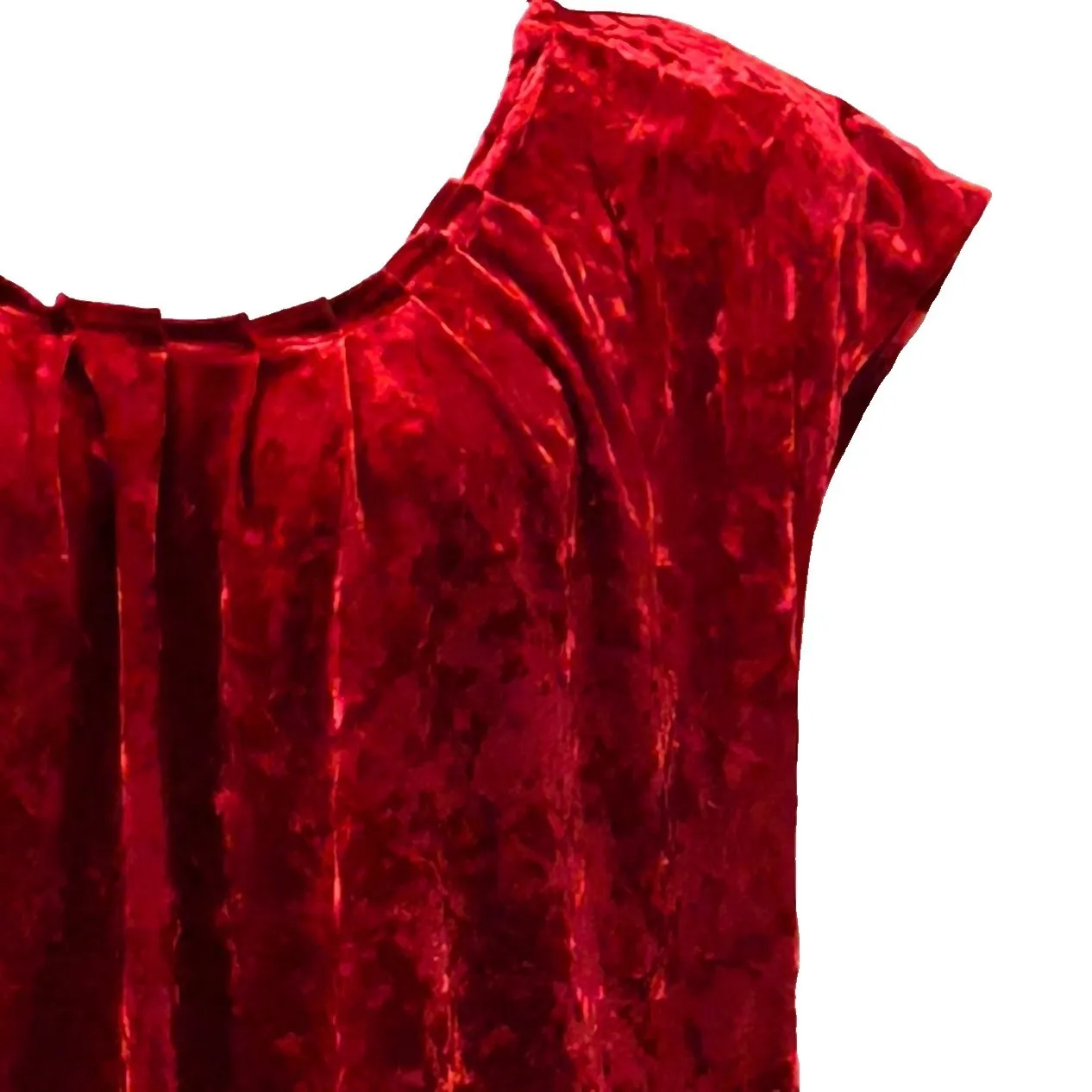 Red Velvet Top XL‎ Holiday Christmas Party NYE Event Bow Detail - Image 4