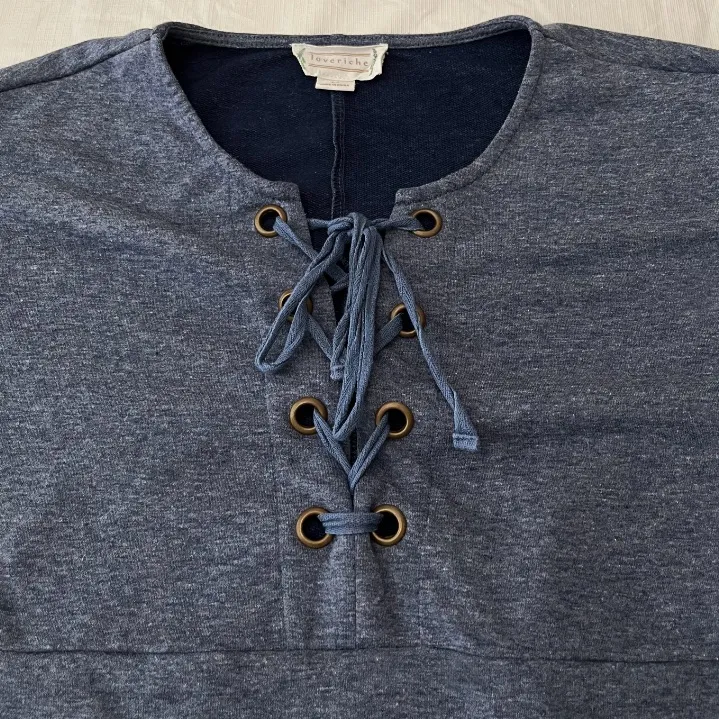 Loveriche Blue Ruffle‎ Sleeve Tunic Top - Image 4