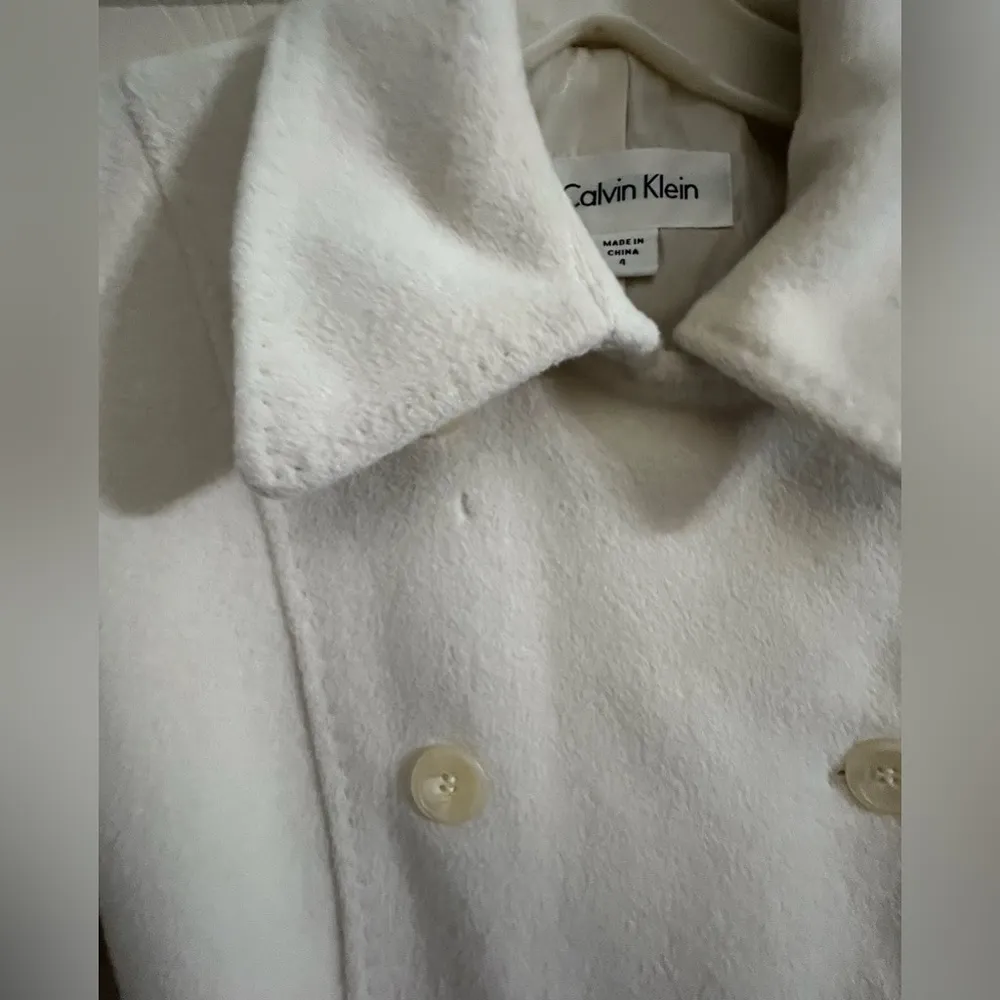 Calvin Klein Cream Button Peacoat Size 4 - Image 6