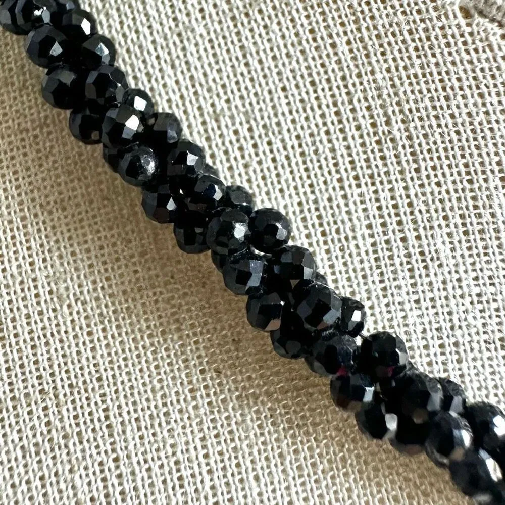 AIN black spinel pearl sterling silver necklace Black - Image 6