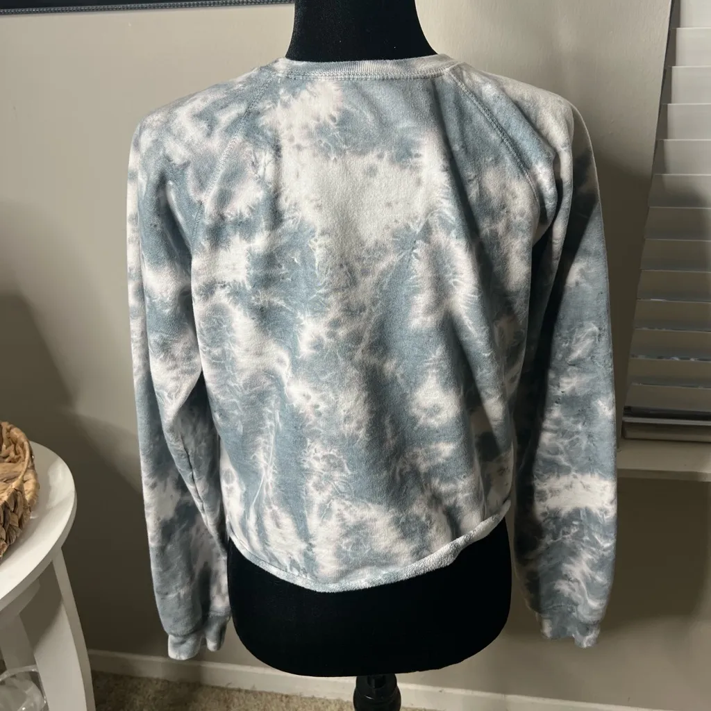 DEF LEPPARD tie‎ dye sweatshirt pullover retro brand XS Gray - Image 3