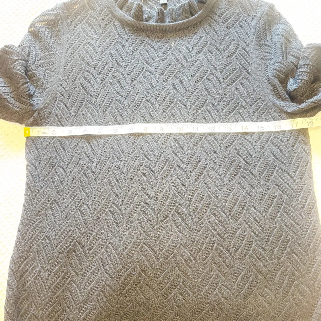 Talbots‎ Ruffle Neck Pointelle Sweater size Large Petite - Image 7