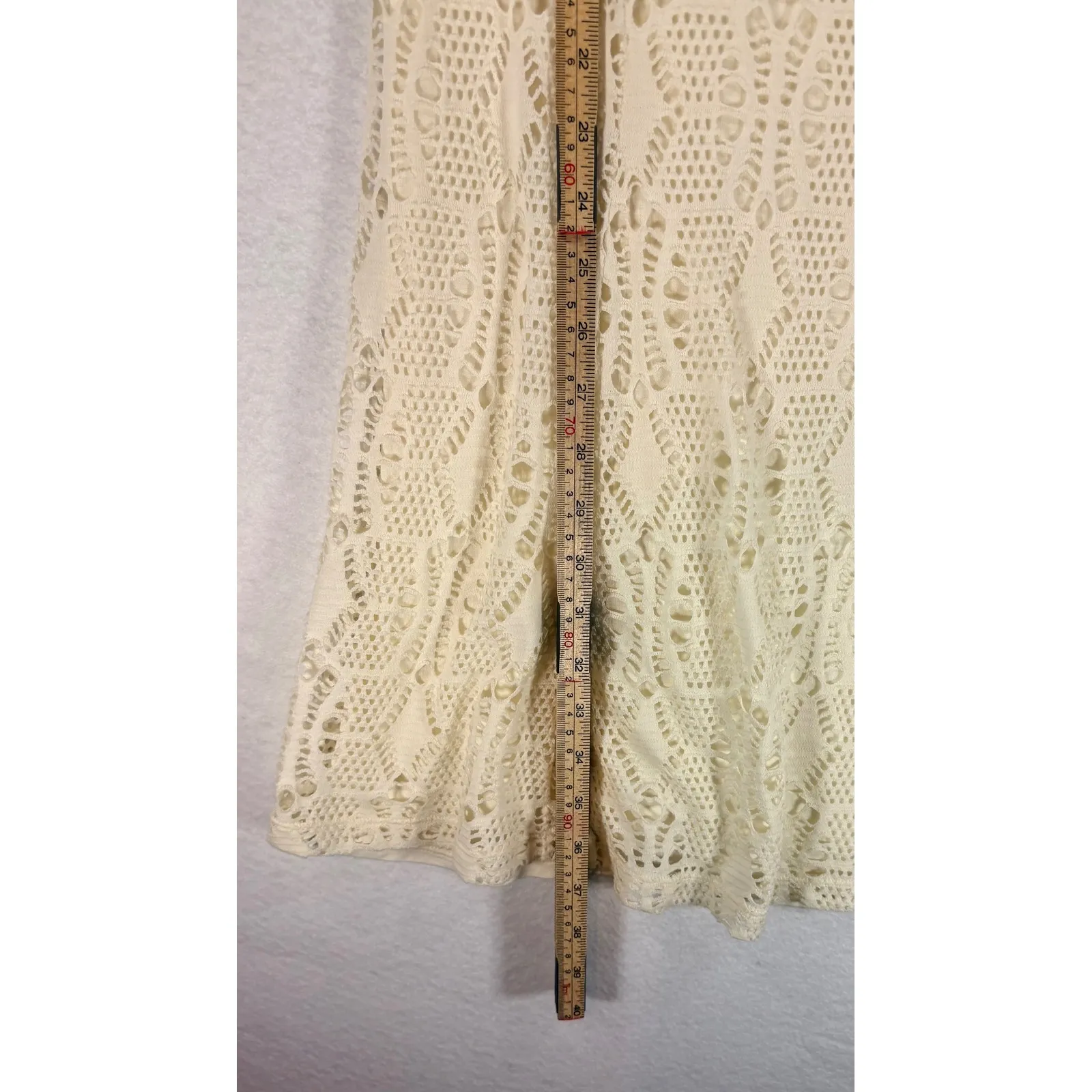 Free People Ivory Lace Cold Shoulder Fit & Flare Mini Dress Size Large NWT - Image 5