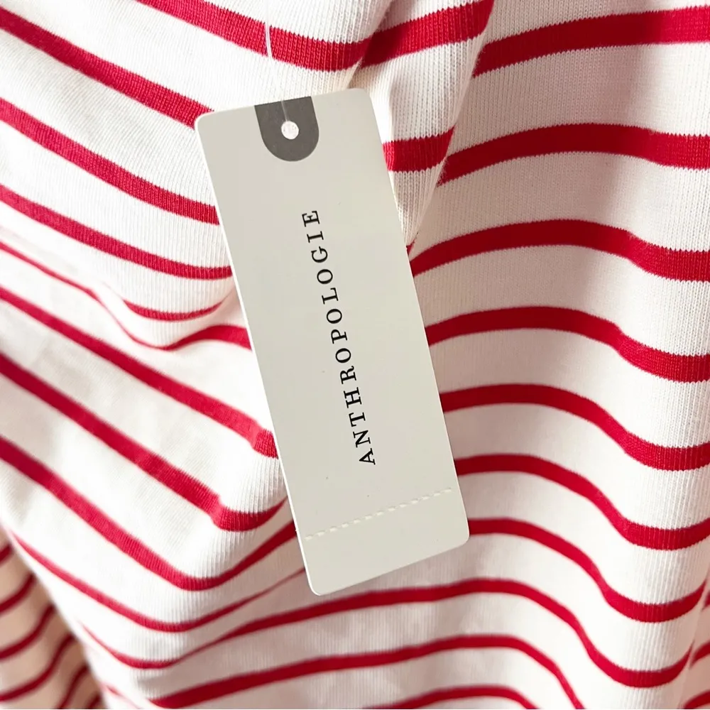 ANTHROPOLOGIE MAEVE 100% Cotton Marketa Striped One Shoulder Dress XL - Image 7