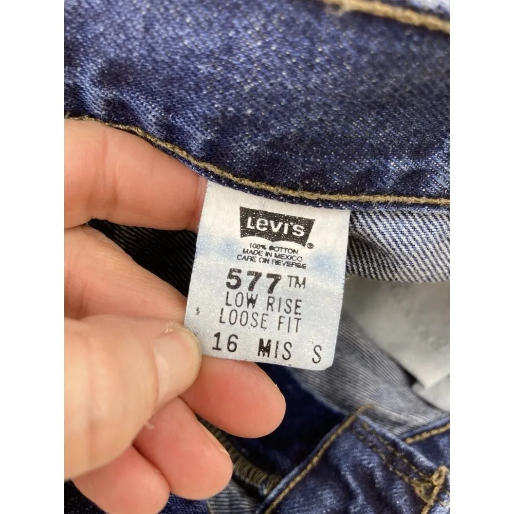 Levi Strauss 557 Jeans Womens Size 16 Mis S Low Rise Loose Fit Denim Cowgirlcore - Image 3