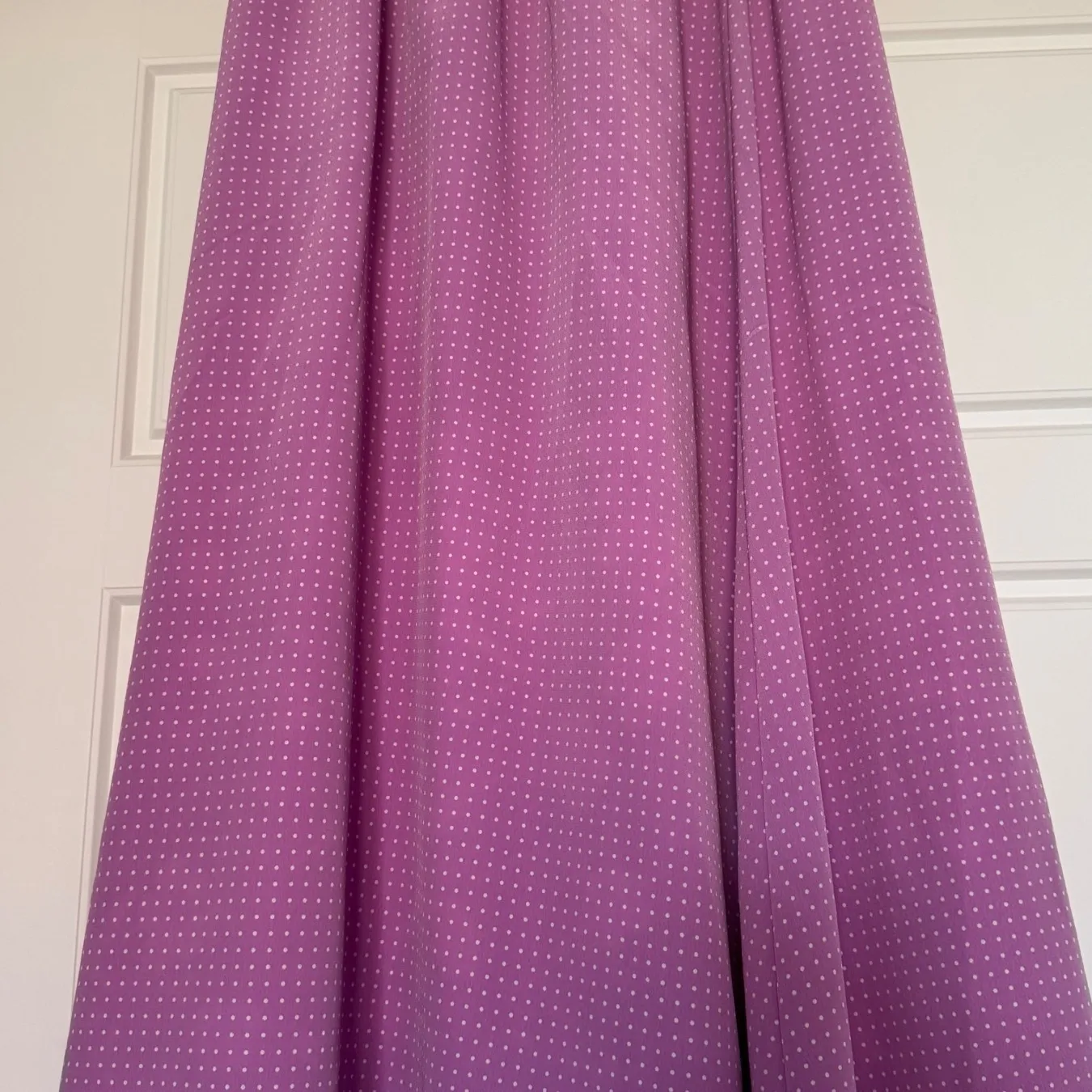 Y2K Vintage Reversible sz M Womens Polkadot Floral High Waist ALine Maxi Skirt Purple Size M - Image 5