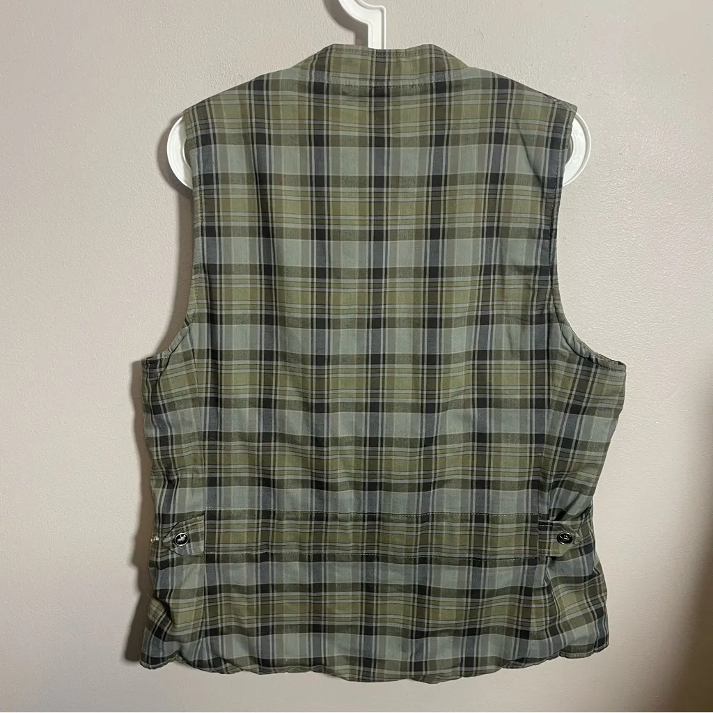 Pikeur Germany Vintage Horse Riding Equestrian Schooling Vest plaid Green Size L - Image 2