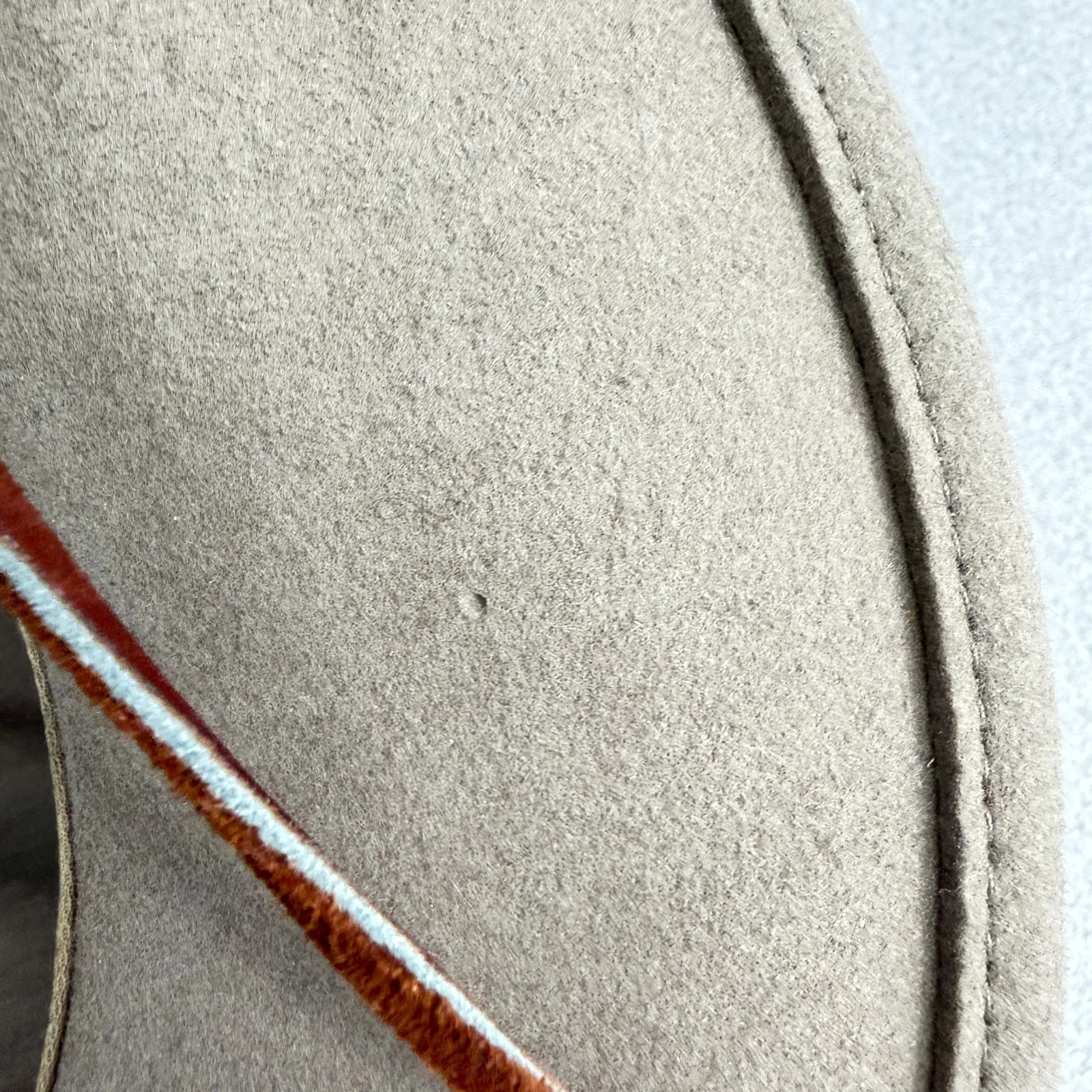 Stetson Santa Fe Crushable Wool Hat Size Medium Taupe Fedora Leather Band Stitch - Image 14