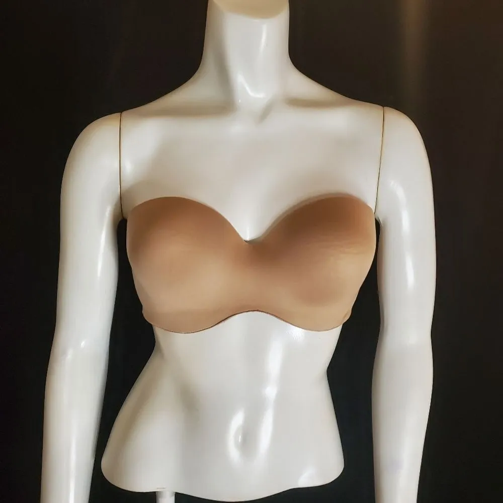 Victoria's Secret Body By Victoria Lined Strapless Tan Bra (34D) - Image 3