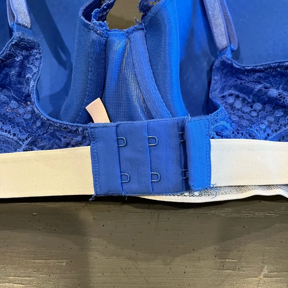 Victoria’s Secret Blue Lace & Logo Perfect Shape Underwire Bra - Image 11