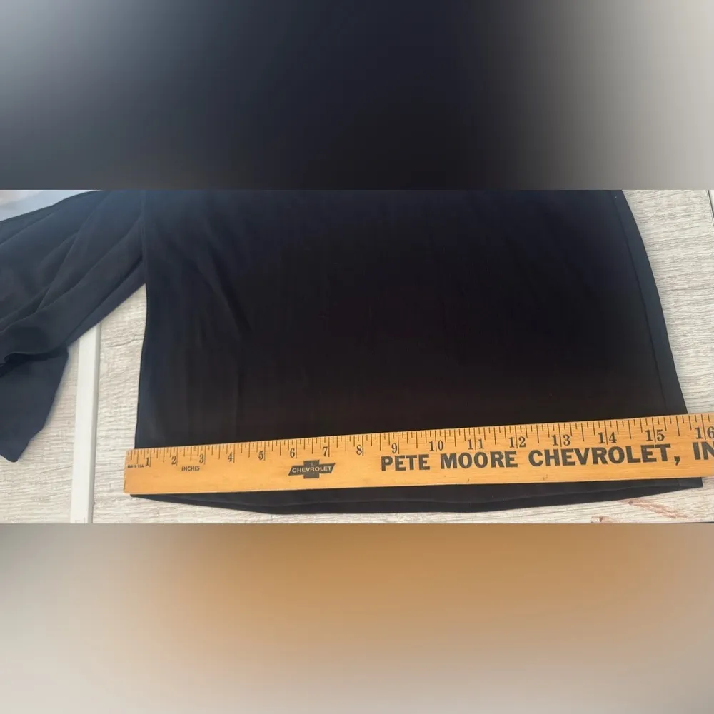 Lauren Ralph Lauren Pull On Black Wide Leg Pants Palazzo Dressy Stretch XL - Image 3