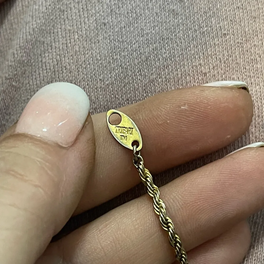 Trifari 7”  Gold-Tone Rope Chain Bracelet - Image 5