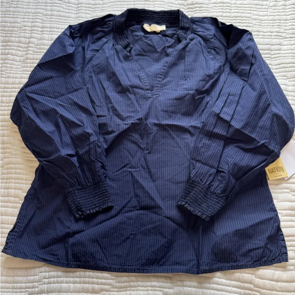 Nation LTD - Estelle Poplin Peasant Blouse - Burlesque - Image 4