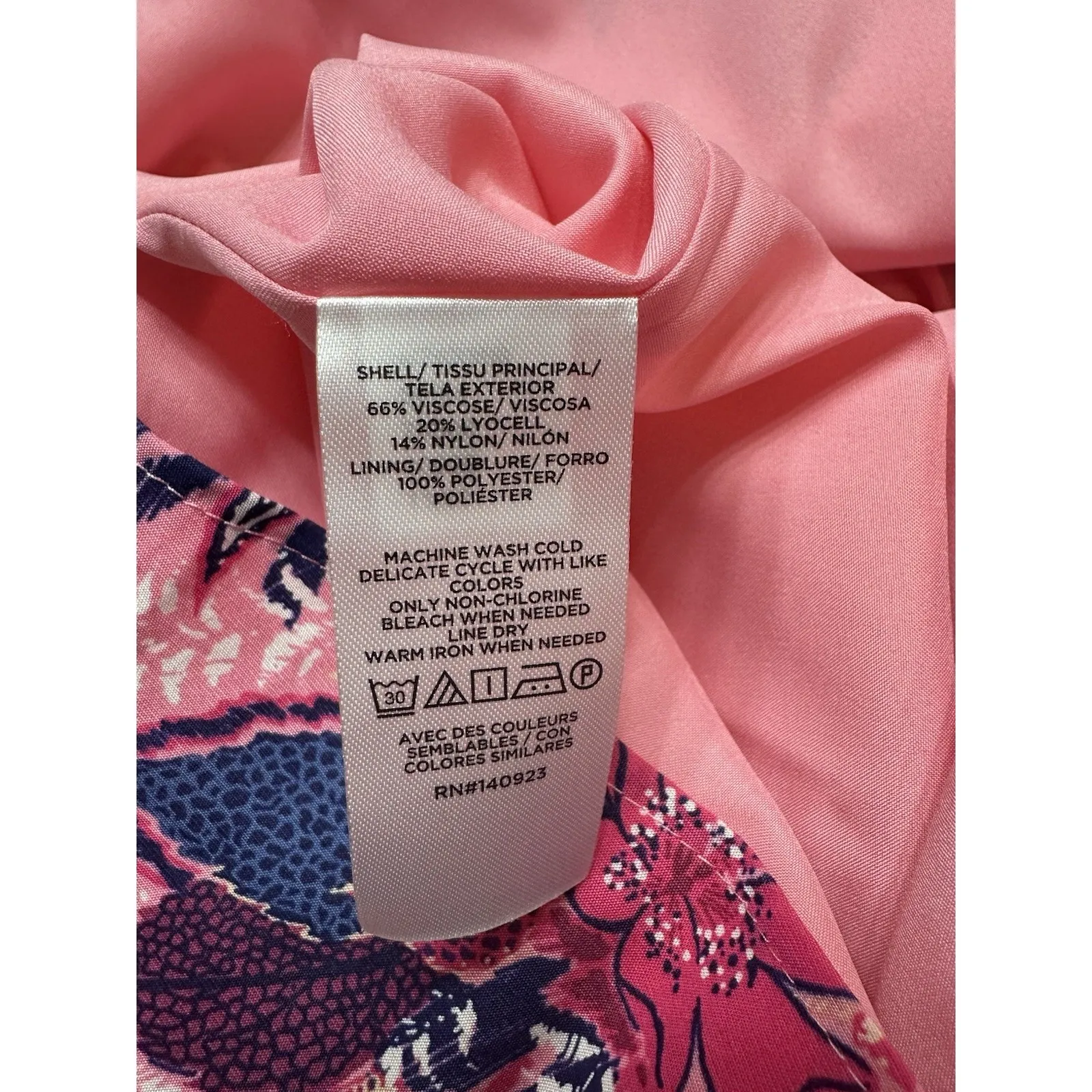 LOFT Pink Floral Fit & Flare Mini Dress Sz 10 Sleeveless Summer Sundress Casual - Image 4