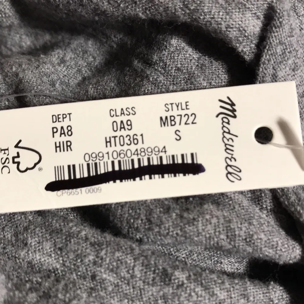 Madewell Whisper Cotton V Neck Tee Shirt Heather Iron (Grey) S NWT Soft Cotton - Image 7