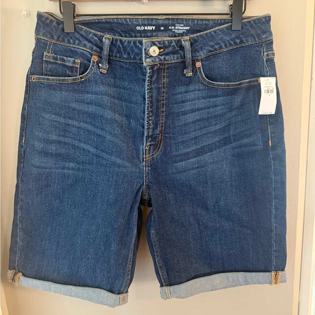 Old Navy Women's Blue Jean Shorts 12 - Image 9