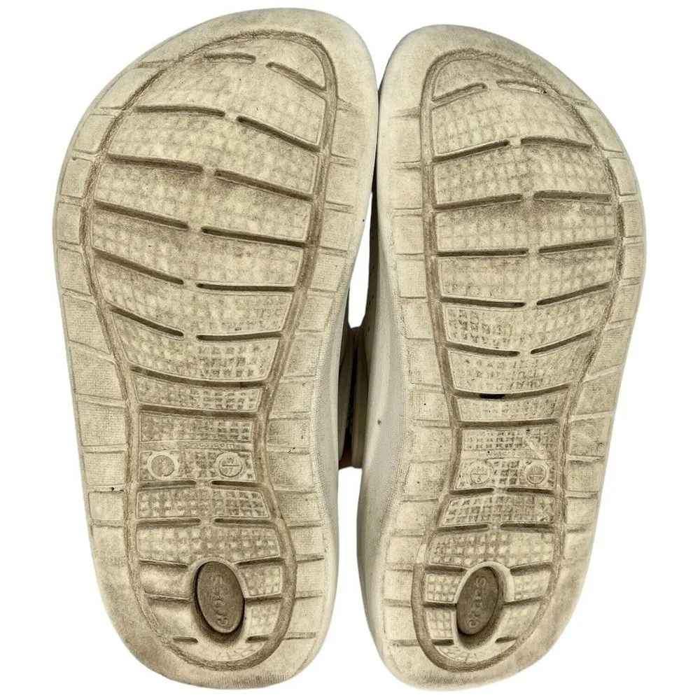 Crocs Lite Ride Clogs Comfort Slip On Sandal Unisex White Mens 6 Womens 7 - Image 7
