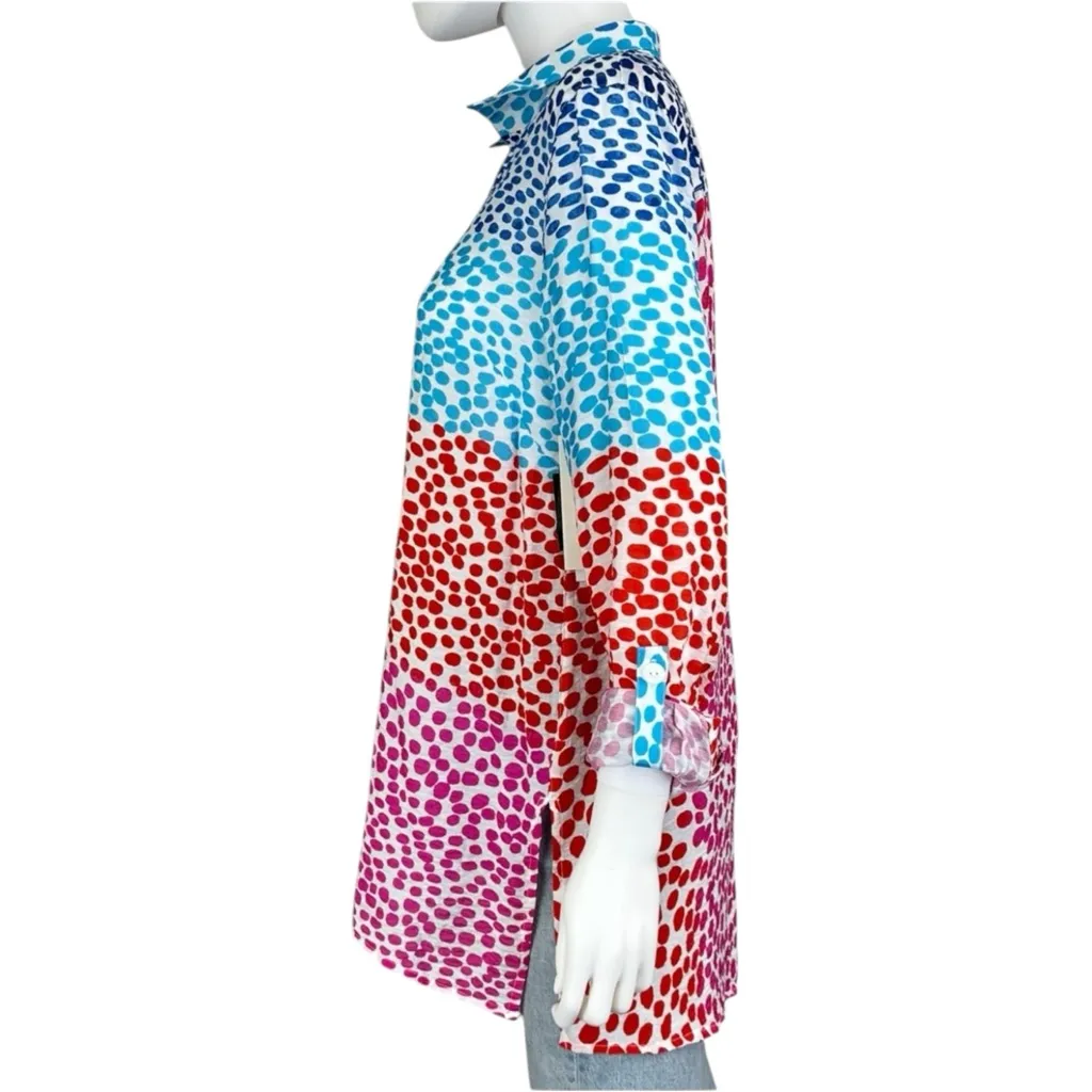 JOHN MARK NWT Color Block Key West Button - Image 4