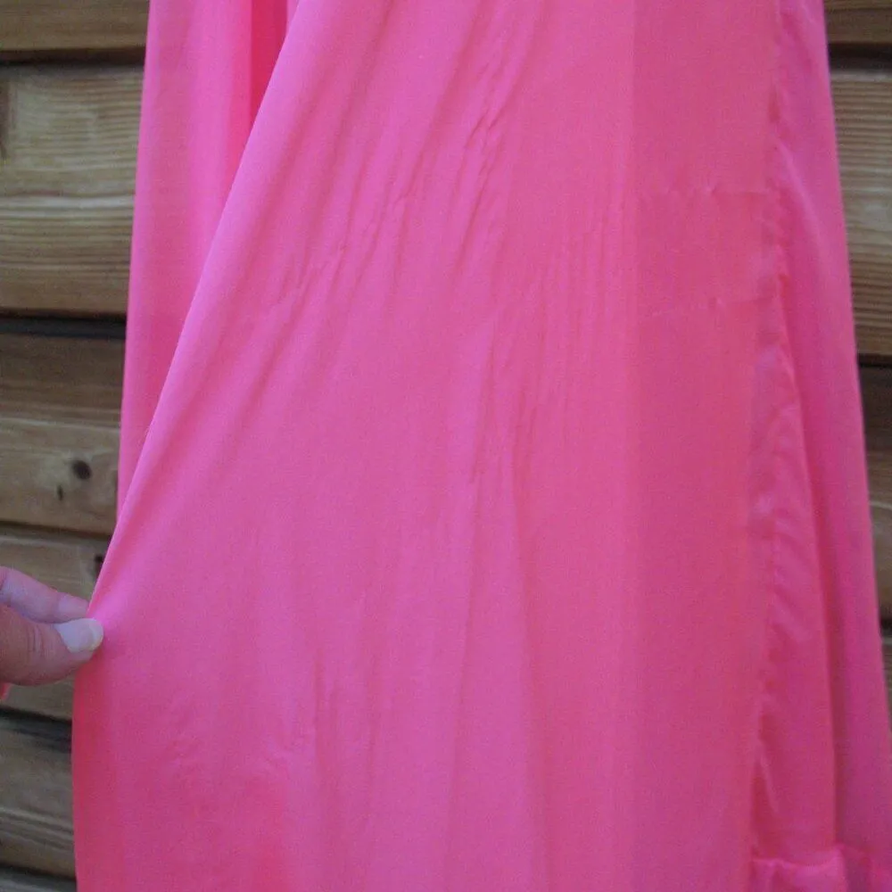 NWT Mac Duggal Ruffle Tiered Cut Out Chiffon Gown 67911 Hot Pink Size  4 - Image 12
