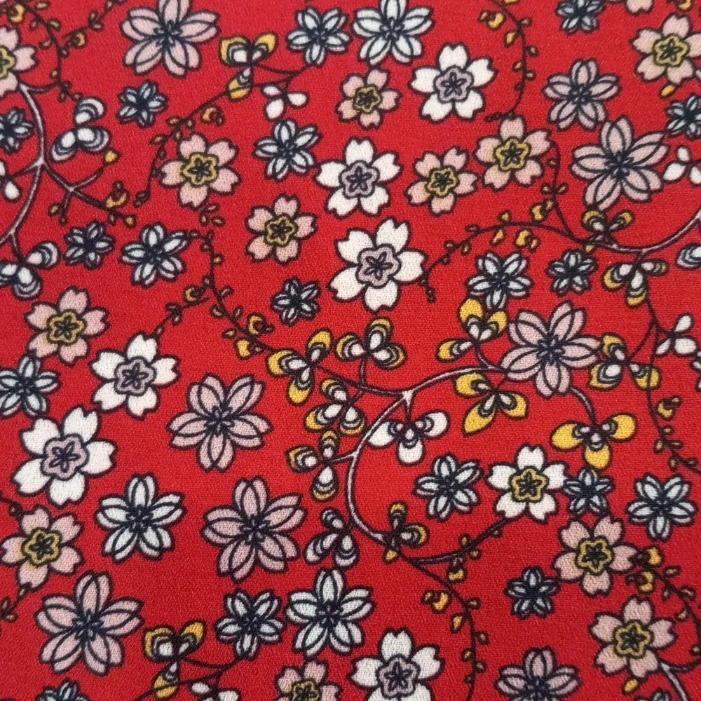 Max Studio Red Multicolored Floral Print Ruched Sleeve Blouse - Image 13