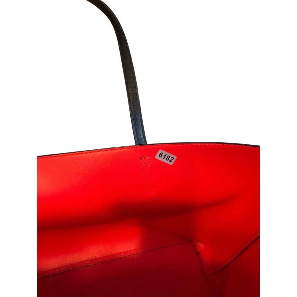 Victorias Secret Floral Tote Bag Large Black & Red Roses Design With Script Logo - Image 9