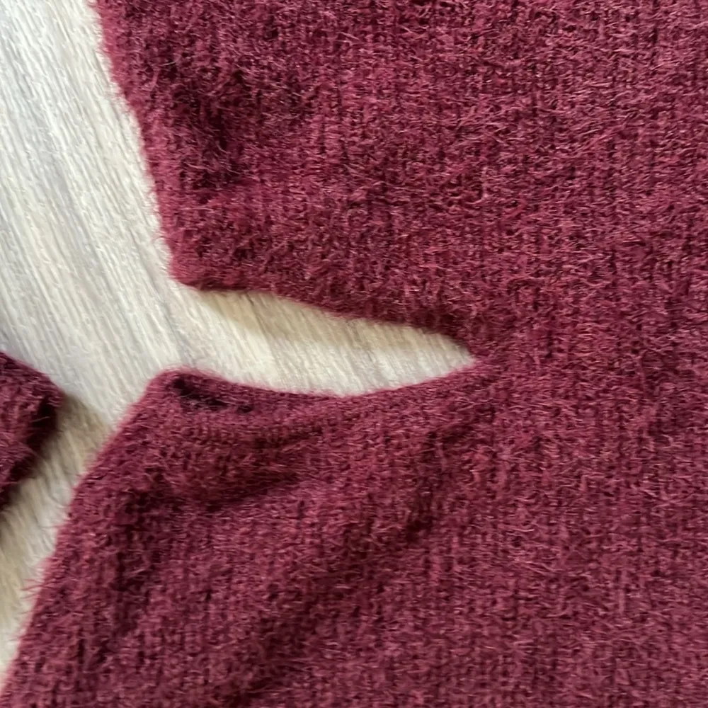 AFRM x Revolve Sweater Dress Cut out Long Sleeve Mini Dress Medium Burgundy - Image 6