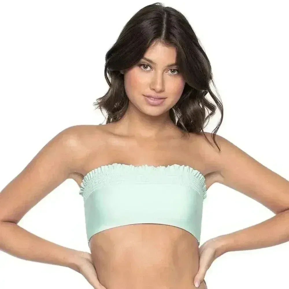 PILYQ Azura Smocked Bandeau & Smocked Teeny Bikini Bottom Large NWT - Image 2