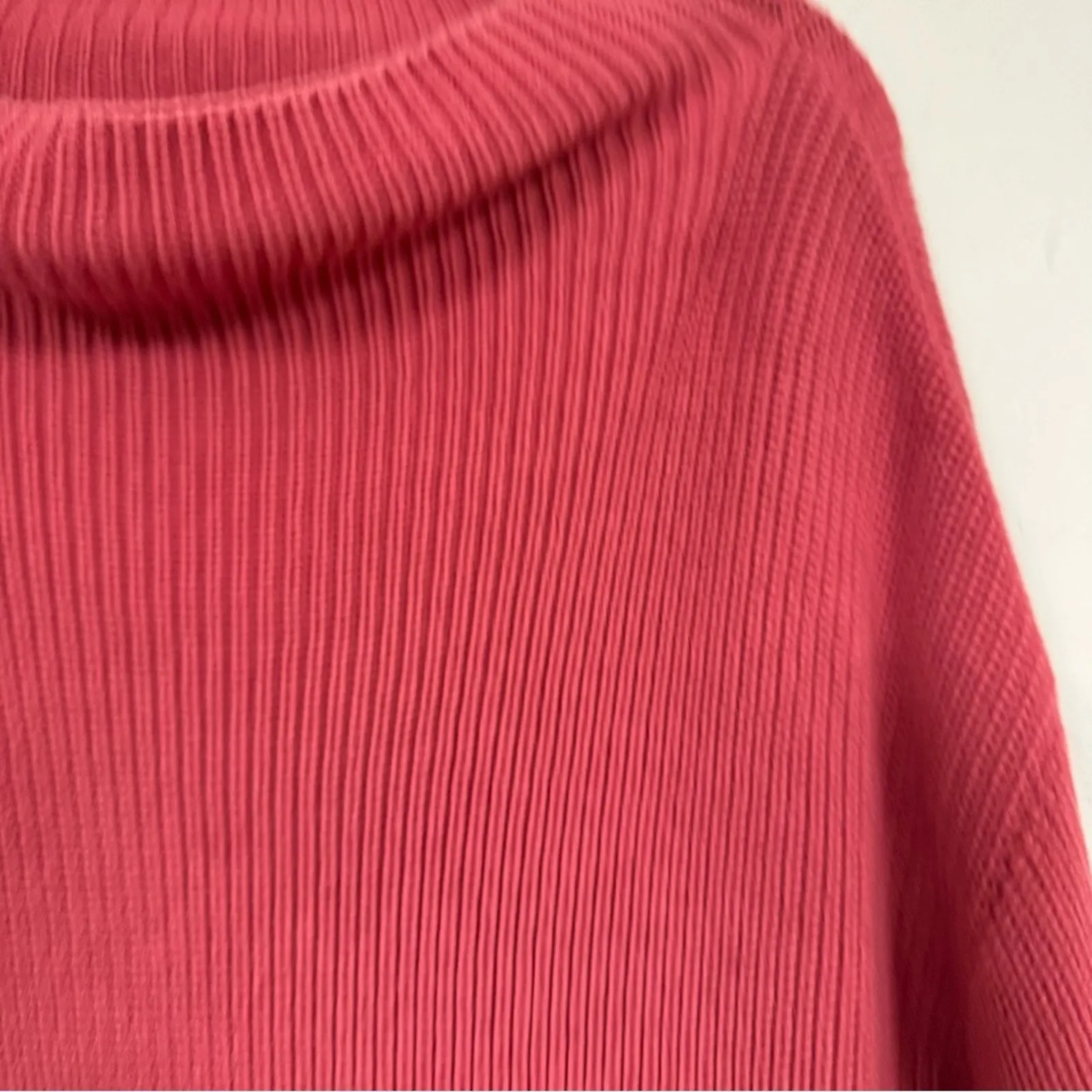 Ann Taylor Ribbed Knit Oversized Sweater Womens XL Mock Neck Slouchy Fall Preppy - Image 3