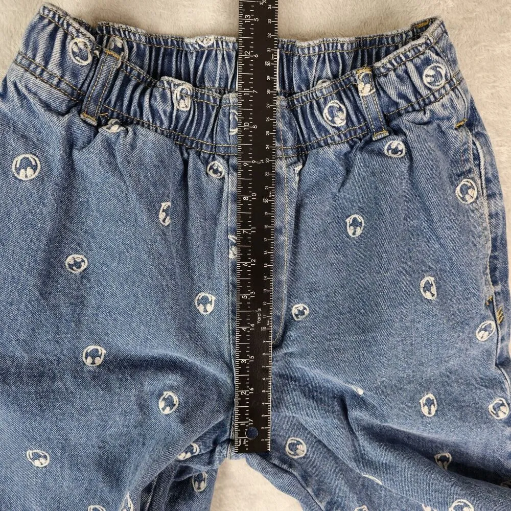 Urban Outfitters BDG Embroidered Smiley Face Denim Jeans Elastic Waist Size S - Image 8