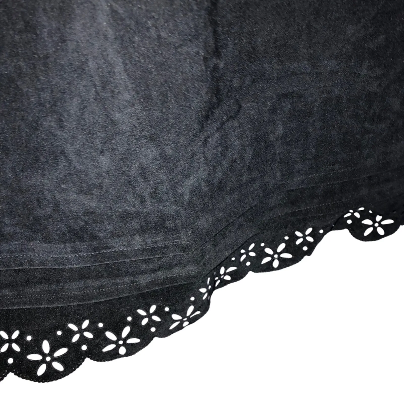 Nordstrom Clues 80s Scalloped Hem Cocktail Black dress size 6 - Image 8