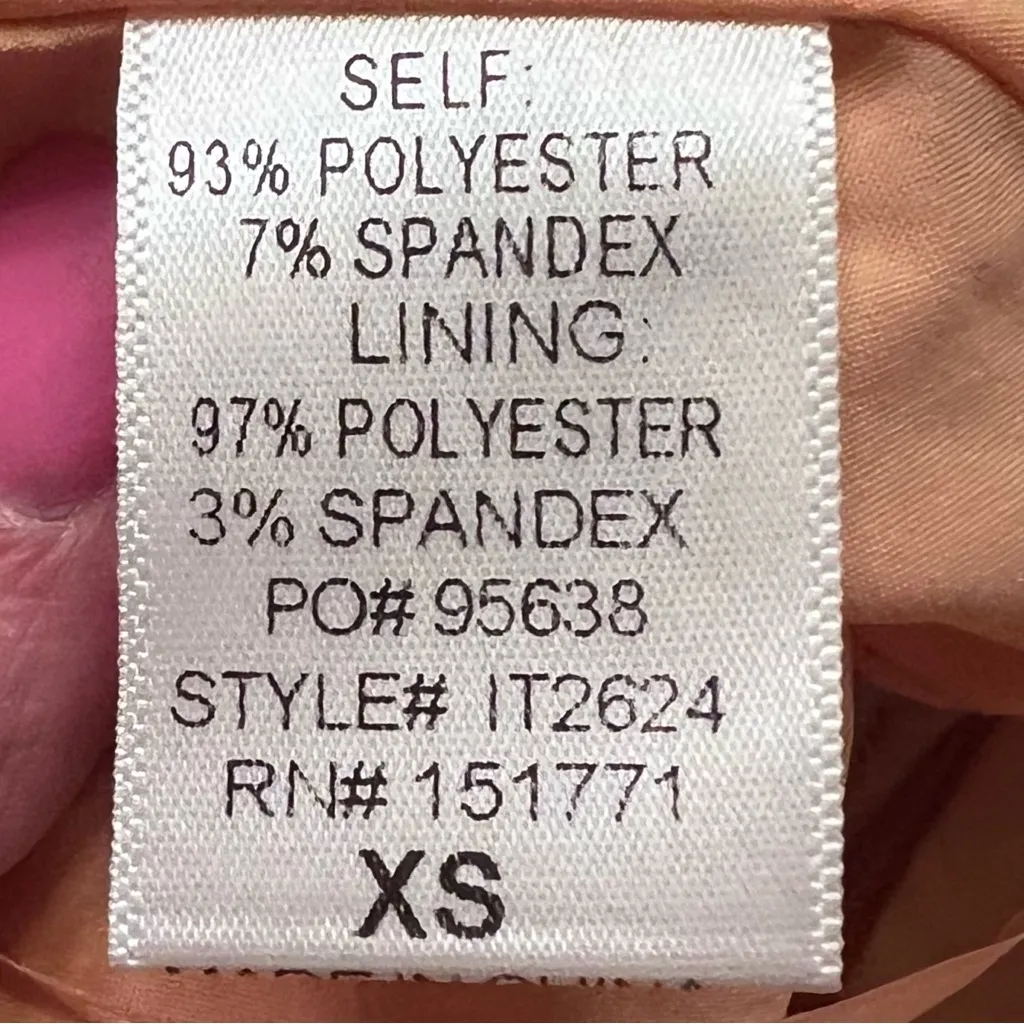 Le Lis Crop Camisole Top & Mini Skirt Set in Nude Peach Rhinestones Size‎ XS/S - Image 6