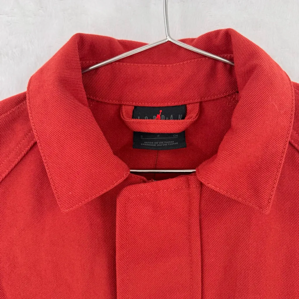 Nike Air Jordan Women's Novelty Jacket Rust Red Zip Front Sustainable Fashion S - Image 4