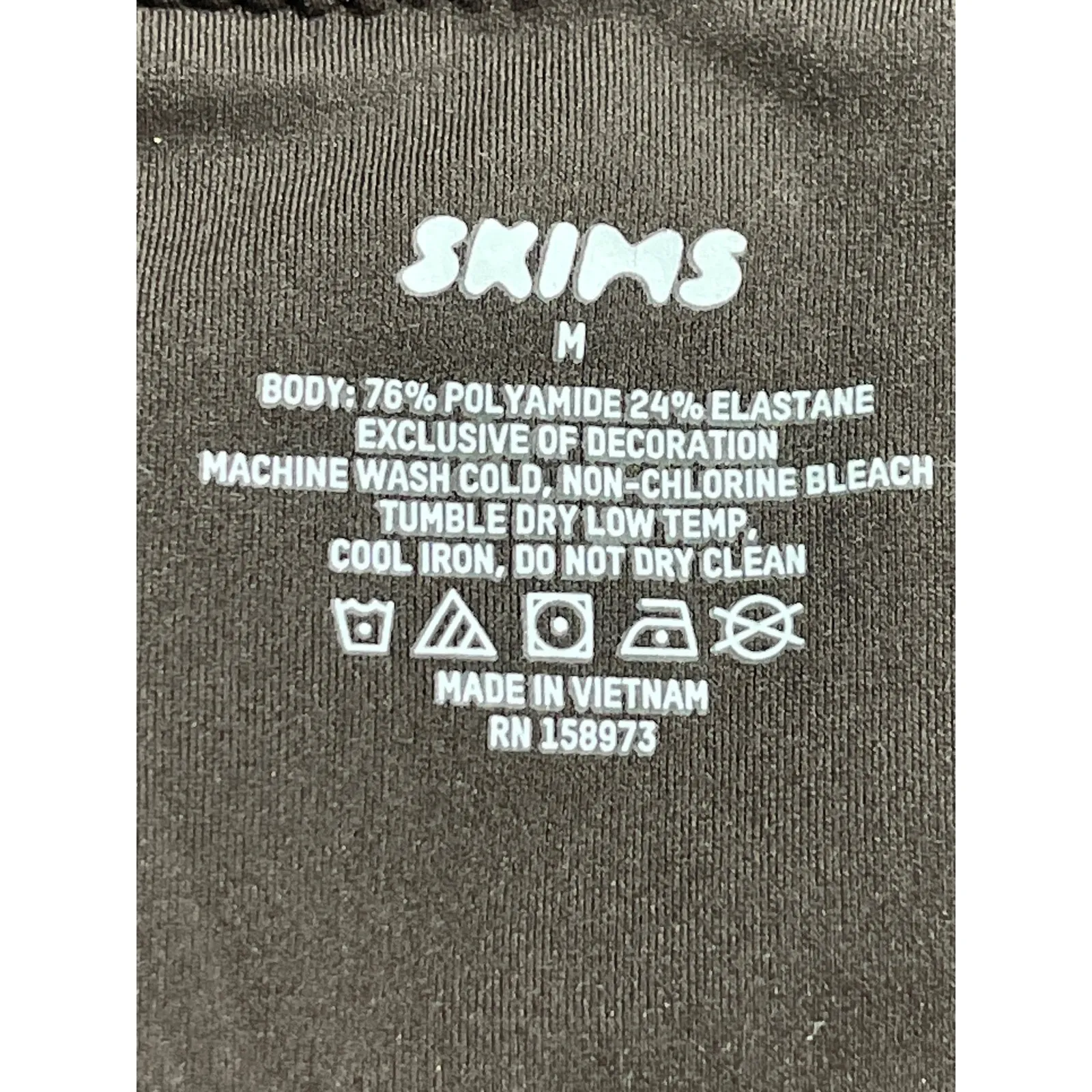 Skims Women's Dark Brown Sleeveless Open Back Thong Tank Bodysuit Top Size M - Image 3