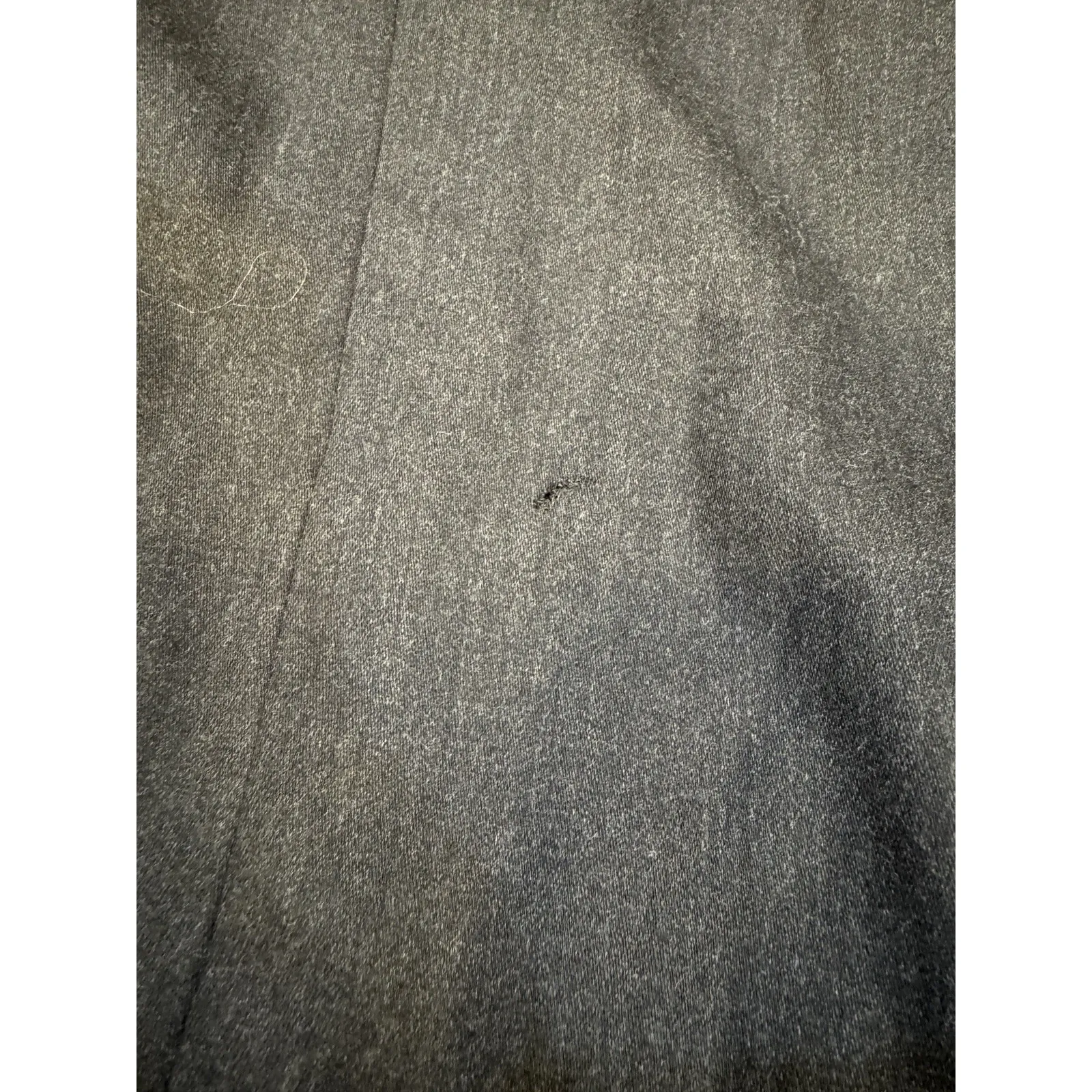 Vintage Dead stock Carlisle Wool Gray Pencil Midi Skirt Size 16 Faux Wrap - Image 11