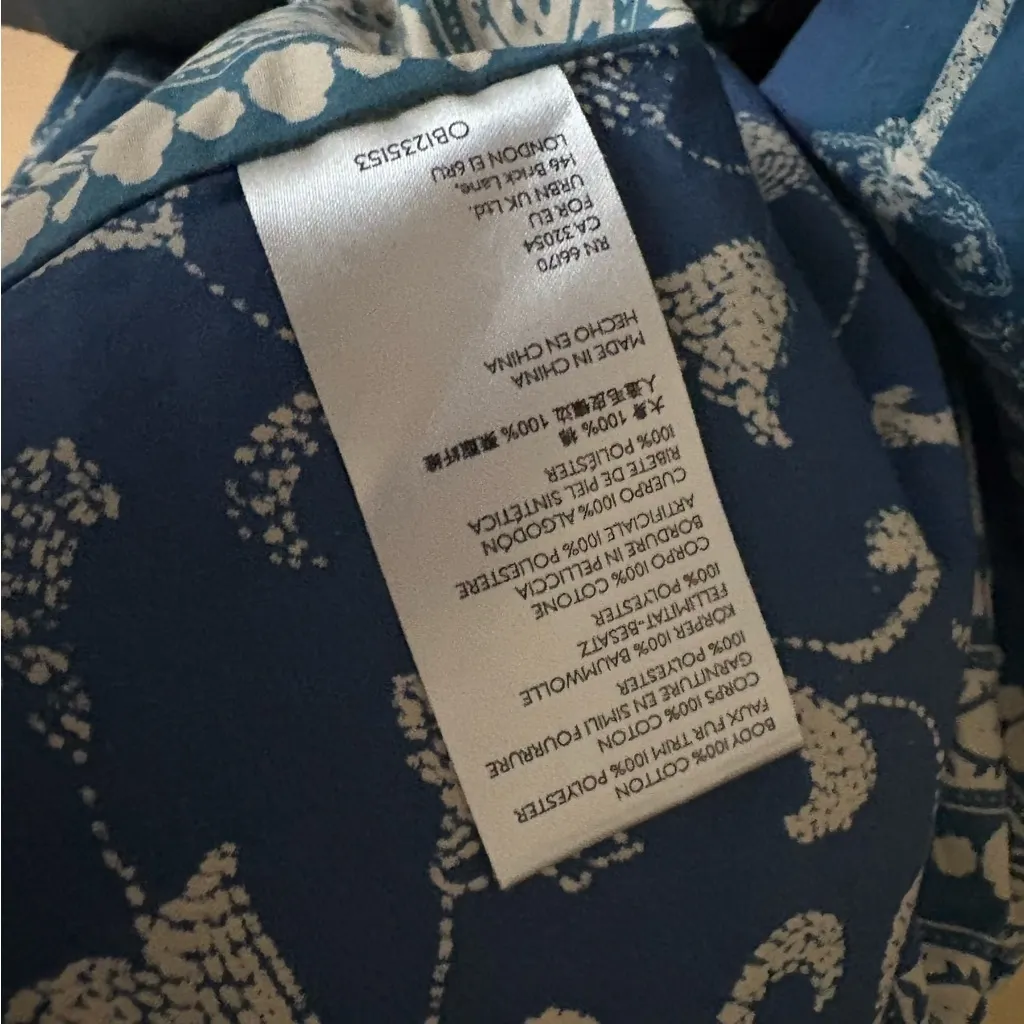 FREE PEOPLE Vera Plaid Patch Sherpa Vest Oversized Boho Size Small - Image 5