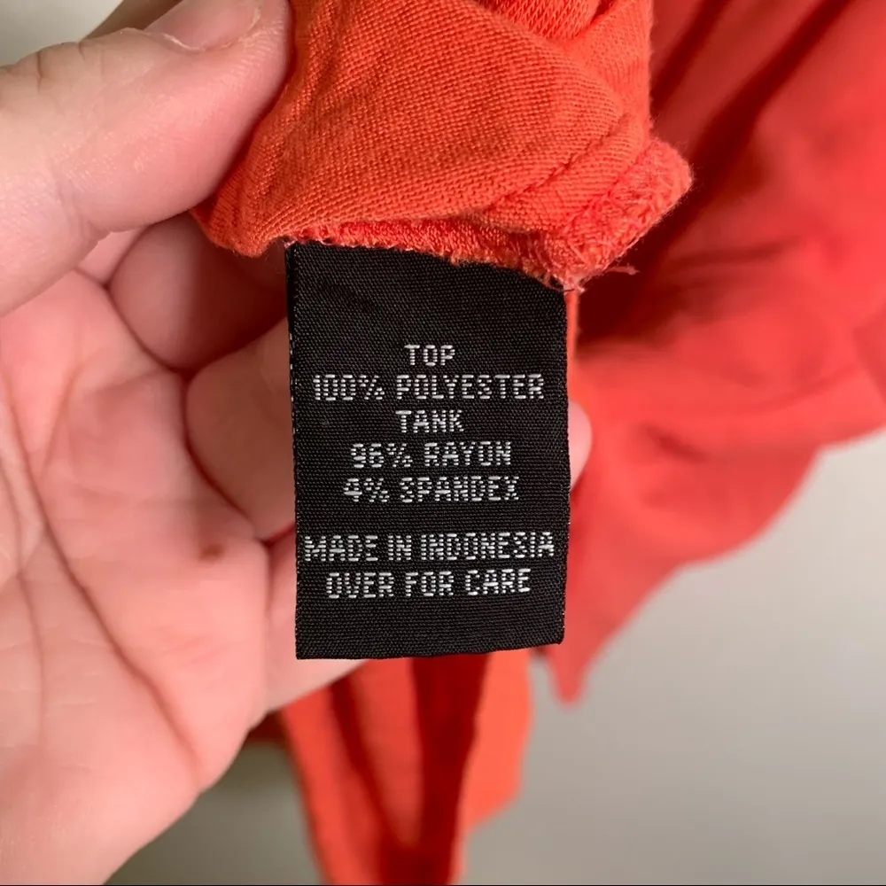 IZ Byer Sleeveless Asymmetrical Blouse Coral - Image 11