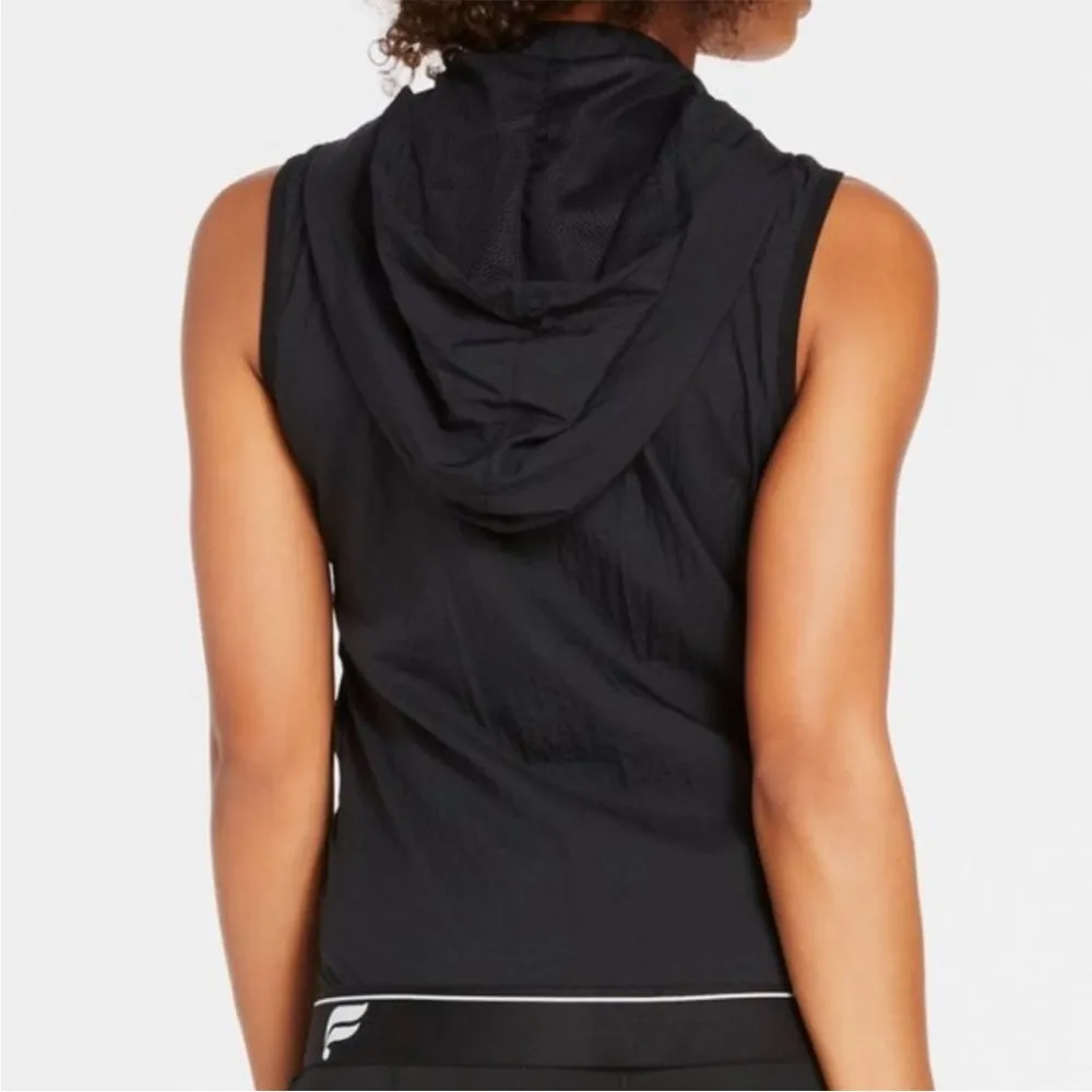 Fabletics Kennedy Mesh Black Vest with Hood - Image 10